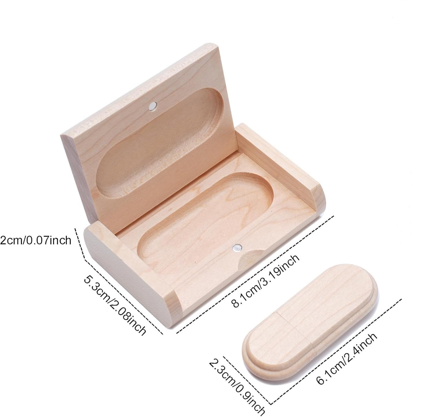 10PCS Maple Wood USB Flash Drive 16GB with Wooden Box Durable and Stylish Storage Solution - View 2 of 6