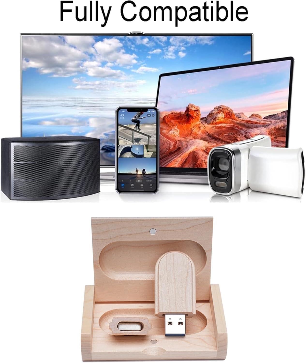 10PCS Maple Wood USB Flash Drive 16GB with Wooden Box Durable and Stylish Storage Solution - View 5 of 6