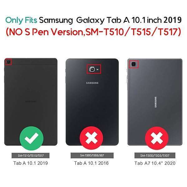 ProCase ProCase Slim Case for Galaxy Tab A 10.1 (2019) - Lightweight Stand Cover for T510, T515, T517 - Stylish Wine Color - View 2 of 7