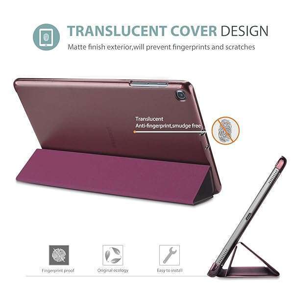 ProCase ProCase Slim Case for Galaxy Tab A 10.1 (2019) - Lightweight Stand Cover for T510, T515, T517 - Stylish Wine Color - View 4 of 7