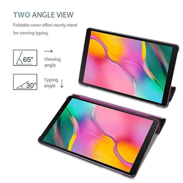 ProCase ProCase Slim Case for Galaxy Tab A 10.1 (2019) - Lightweight Stand Cover for T510, T515, T517 - Stylish Wine Color - View 6 of 7
