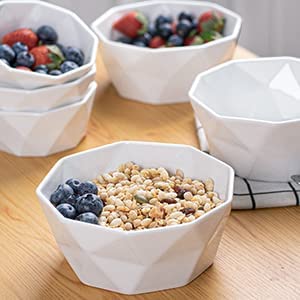Delling 22 Oz Geometric Cereal Bowls Set of 4 Ideal for Soup and Versatile Use - View 5 of 8