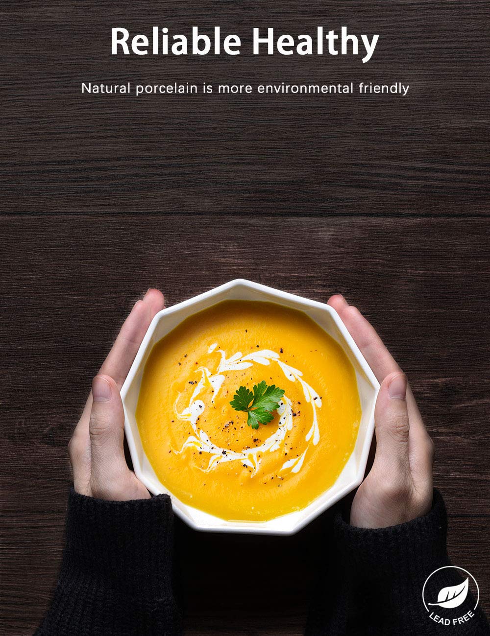 Delling 22 Oz Geometric Cereal Bowls Set of 4 Ideal for Soup and Versatile Use - View 8 of 8