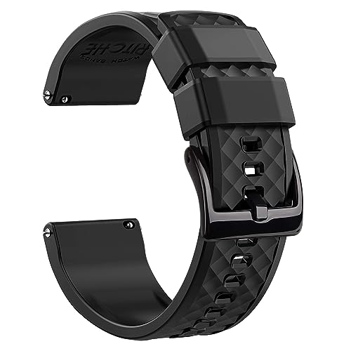 Ritche Ritche 22mm Silicone Watch Band for Samsung Galaxy Watch 3 and Gear S3 Classic Quick Release Rubber Band Ideal Christmas Gift for Men and Women