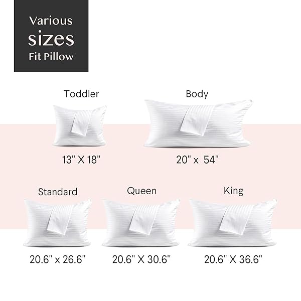 FAUNNA FAUNNA 600TC Cotton Pillow Protectors Standard Size 20x26 4 Pack Oeko-TEX Certified Hotel Grade White Pillow Covers with Silent Zipper - View 6 of 7