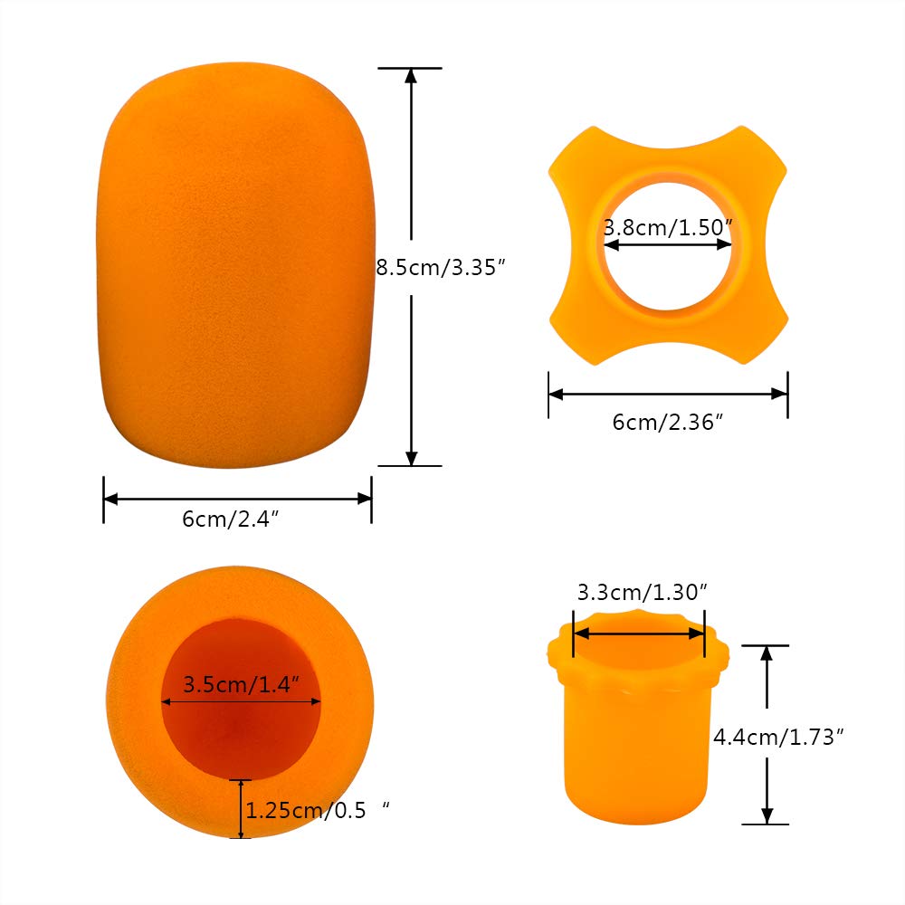 findTop Shakeproof Anti-Rolling Wireless Handheld Microphone Protection Silicone Ring and Accessories Set for KTV Device Assorted Colors 5 PCS - View 6 of 9