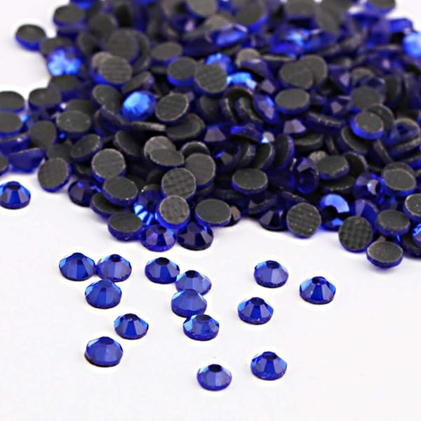 BEADSLAND Beadsland Crystal Hotfix Rhinestones - 1440pcs Sapphire SS10 (3mm) Machine Cut Stones for DIY Crafts