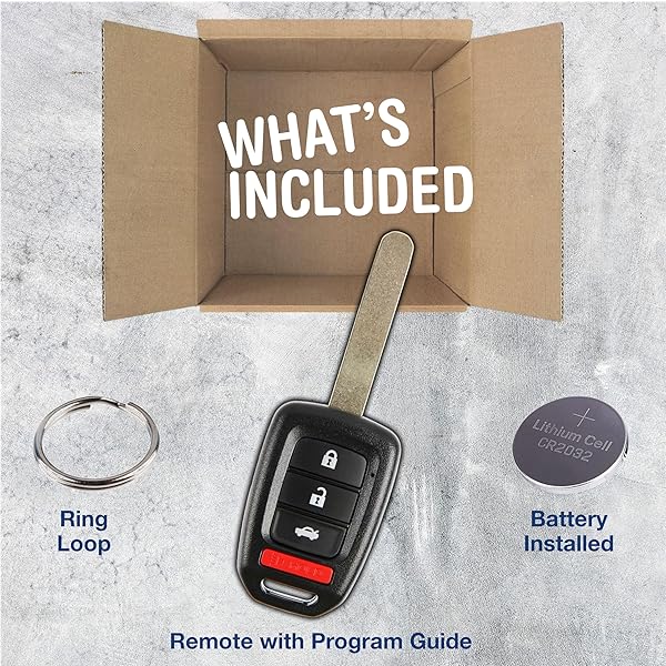 KeylessOption KeylessOption Keyless Entry Remote Fob Uncut Ignition Car Key for Honda Accord Civic 2016 to 2019 MLBHLIK6-1TA - View 3 of 8