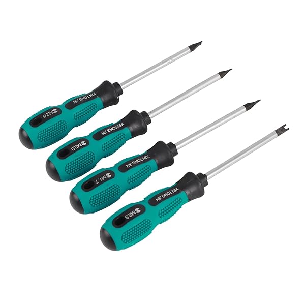 Yanmis 4pcs U Screwdriver Set - CRV Steel Magnetic Fork Type Hand Tools for DIY Projects