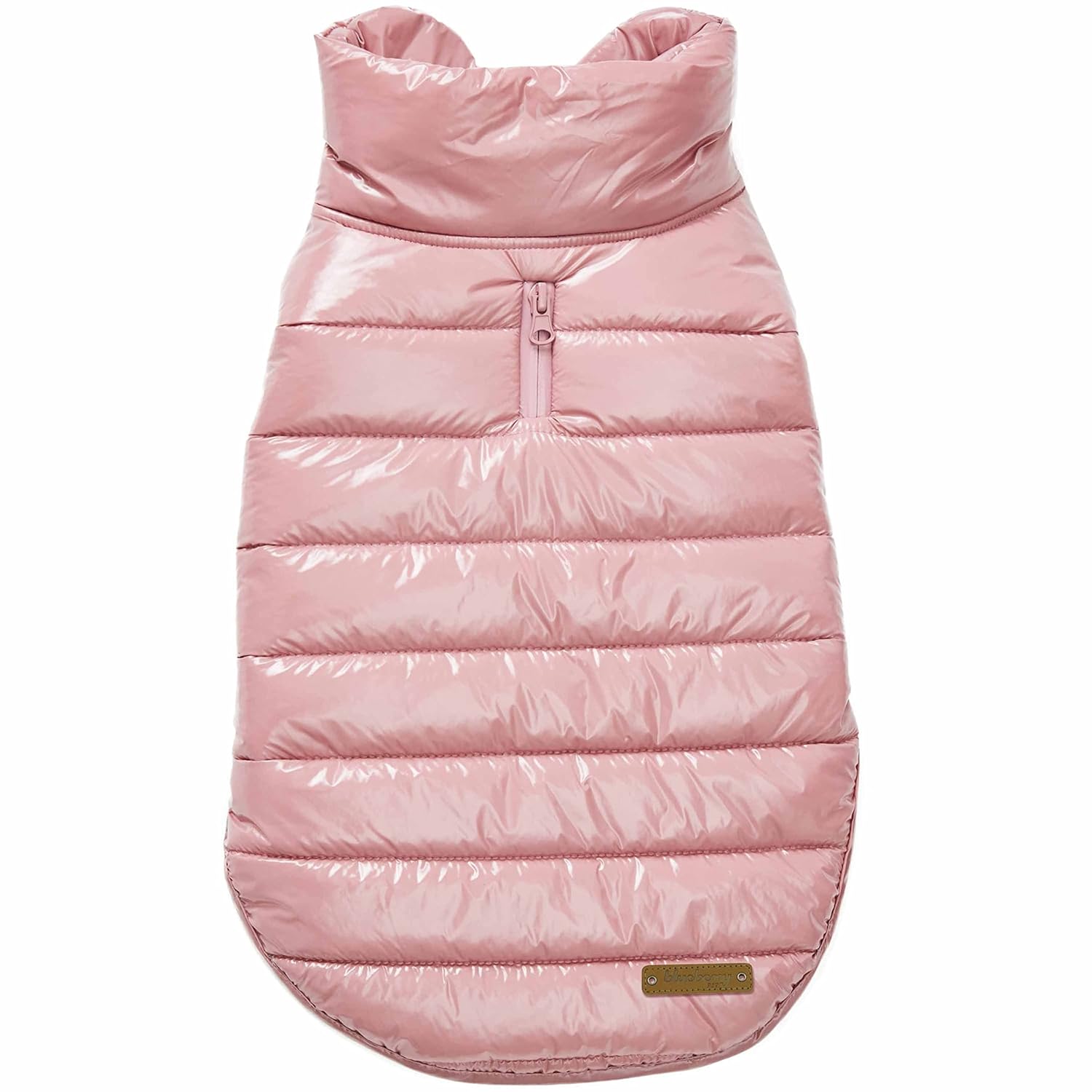 Blueberry Pet Blueberry Pet Lightweight Quilted Dog Puffer Jacket in Mauve Pink Size 10 Warm Coat for Small Dogs Back Length 12.5 Inches