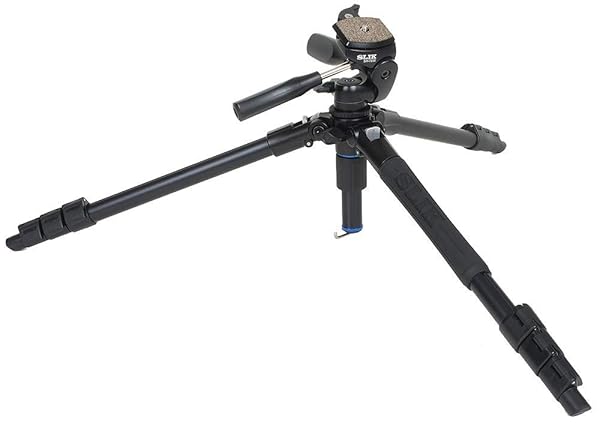 SLIK SLIK Pro AL-324DX w/SH-705E 3-Way Pan Head for Mirrorless/DSLR Sony Nikon Canon Fuji Cameras and More - Black (613-358) - View 4 of 10