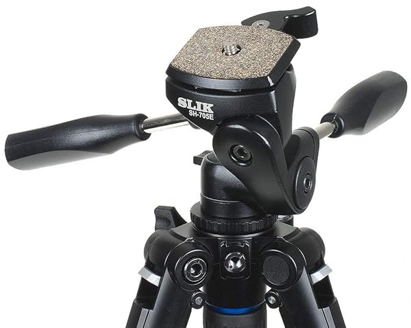 SLIK SLIK Pro AL-324DX w/SH-705E 3-Way Pan Head for Mirrorless/DSLR Sony Nikon Canon Fuji Cameras and More - Black (613-358) - View 10 of 10