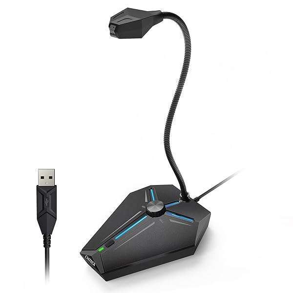 CMTECK CMTECK USB Microphone: Plug & Play Omnidirectional Mic for PC & Laptop - Ideal for YouTube, Skype, & Recording