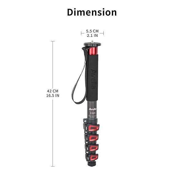 AVELLA "Avella C325 58" Carbon Fiber Monopod for Canon, Nikon, Sony DSLR - Lightweight & Durable" - View 10 of 11