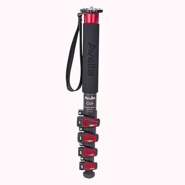AVELLA "Avella C325 58" Carbon Fiber Monopod for Canon, Nikon, Sony DSLR - Lightweight & Durable"