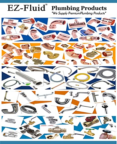 EZ-FLUID EZ-Fluid 12 Inch Corrugated Flexible Stainless Steel Water Heater Connector Supply Line for Female Iron Water Pipes Fitting 1 Pc - View 4 of 6