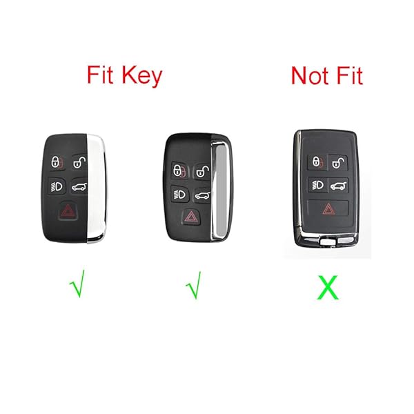 ROYALFOX Royalfox 5 Button Silicone Carbon Fiber Smart Remote Key Fob Case Cover for Land Rover and Jaguar Models - View 4 of 8