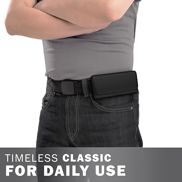 PiTau Bomea Leather Holster for iPhone 11 XR Belt Case with Clip Fits Otterbox Spigen and Other Cases - View 3 of 5