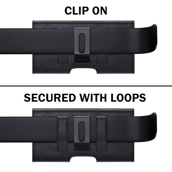 PiTau Bomea Leather Holster for iPhone 11 XR Belt Case with Clip Fits Otterbox Spigen and Other Cases - View 4 of 5