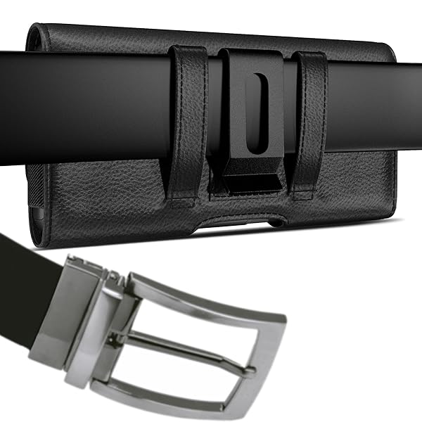 PiTau Bomea Leather Holster for iPhone 11 XR Belt Case with Clip Fits Otterbox Spigen and Other Cases - View 5 of 5