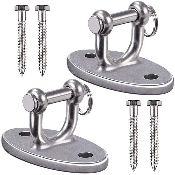 BeneLabel Heavy Duty Wall Ceiling Mounts for Suspension Training - Stainless Steel Brackets for Yoga Swings & More - Set of 2
