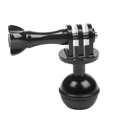QKOO QKOO Aluminum Ball Mount for GoPro Hero 8 Max 7 6 5 4 3 Black Silver Osmo Action AKASO SJCAM Ball Head Adapter with 3/8 Inch Screw Hole - View 5 of 9