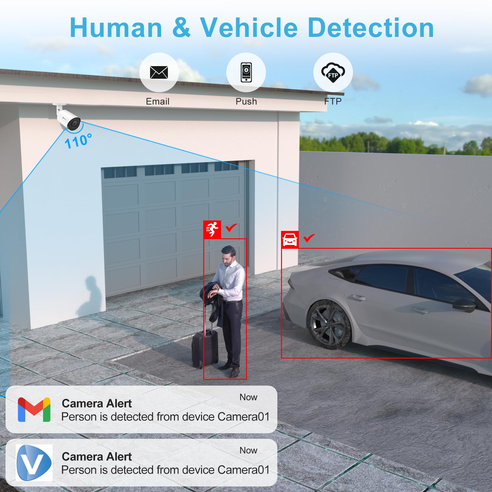 Anpviz Anpviz 5MP Bullet POE IP Camera: 24/7 Security, Night Vision, Audio & Motion Detection - View 2 of 9