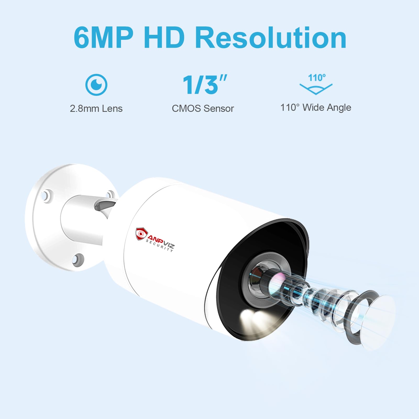 Anpviz Anpviz 5MP Bullet POE IP Camera: 24/7 Security, Night Vision, Audio & Motion Detection - View 6 of 9