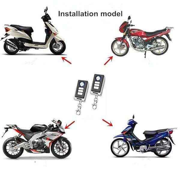 BAITHNA DC12V Motorcycle Anti-Theft Alarm: Remote Control Engine Start & Security System - View 8 of 10