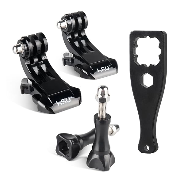 HSU HSU Vertical Surface J-Hook Mount Kit for GoPro & Action Cameras - 4 Pack with Long Thumb Screws