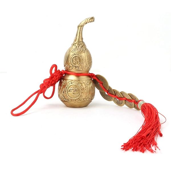 Brass Wu Lou Gourd: Feng Shui Good Luck & Treasure for Home Decor & Housewarming Gifts