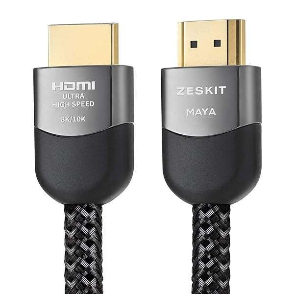 Zeskit Zeskit Certified 2.1 8K HDMI Cable 48Gbps - 4K120Hz, eARC, Dolby Vision for PS5, Xbox, Apple TV & More (3ft) - View 7 of 8