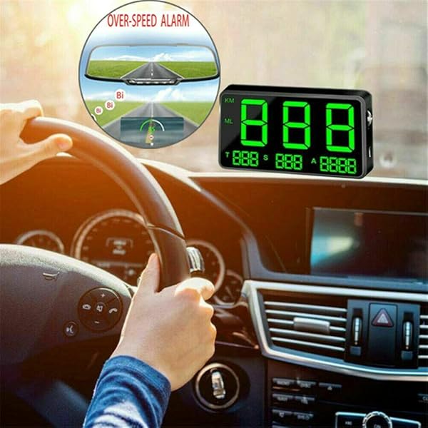 MASO MASO Universal Digital GPS Speedometer for Cars, Motorbikes & Bicycles - OBD-II Overspeed Alarm System (MPH/KM/h) - View 4 of 8