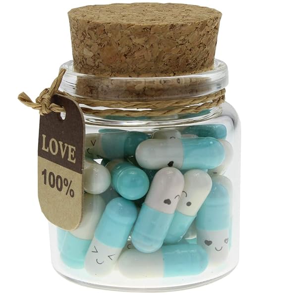 Infmetry Unique Infmetry Valentine's Day Gifts: 25 Capsule Notes in Glass Bottle for Him & Her - Perfect for Couples!