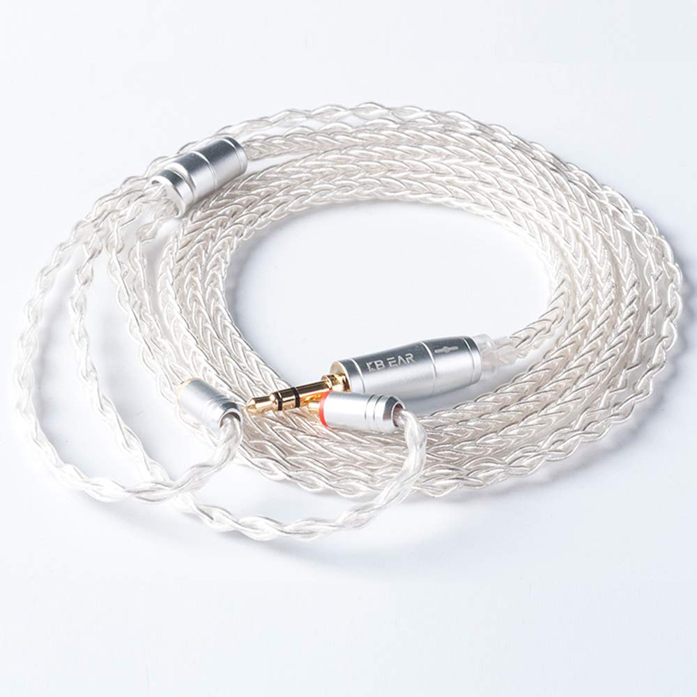 KBEAR 8 Core Silver Plated Earphone Cable Detachable Replacement for TIN P1 Shure SE215 SE315 SE425 SE535 MMCX 3.5mm