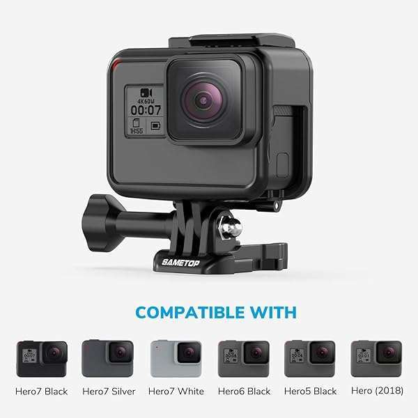 Sametop Sametop Case Housing Frame for GoPro Hero7/6/5/2018 - Durable Mount for Action Cameras - View 5 of 9