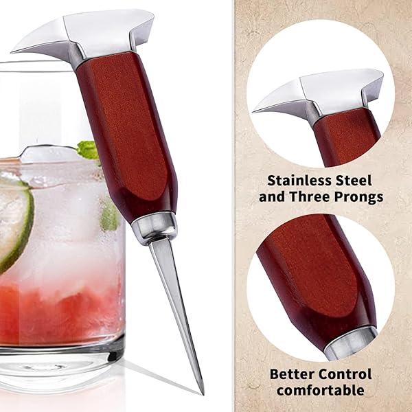 SuproBarware 7-Inch Stainless Steel Ice Pick & Crusher - Japanese Style Chipper for Bars & Home Use - View 6 of 8