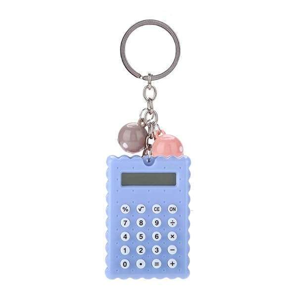 Wendry Wendry Mini Keychain Calculator: Cute Portable Candy Color Pocket Calculator in Gray