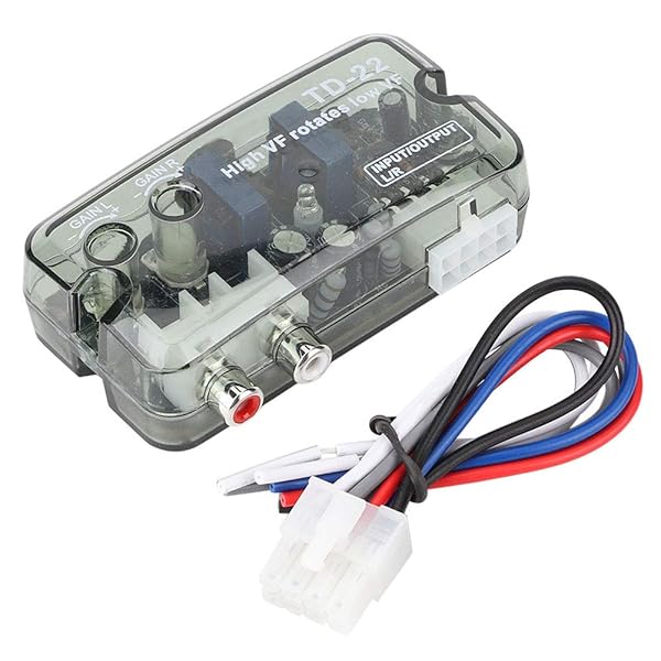 Acouto High to Low Frequency Car Audio Converter for Subwoofers & Amplifiers - Stereo Level Adapter with Control Wire