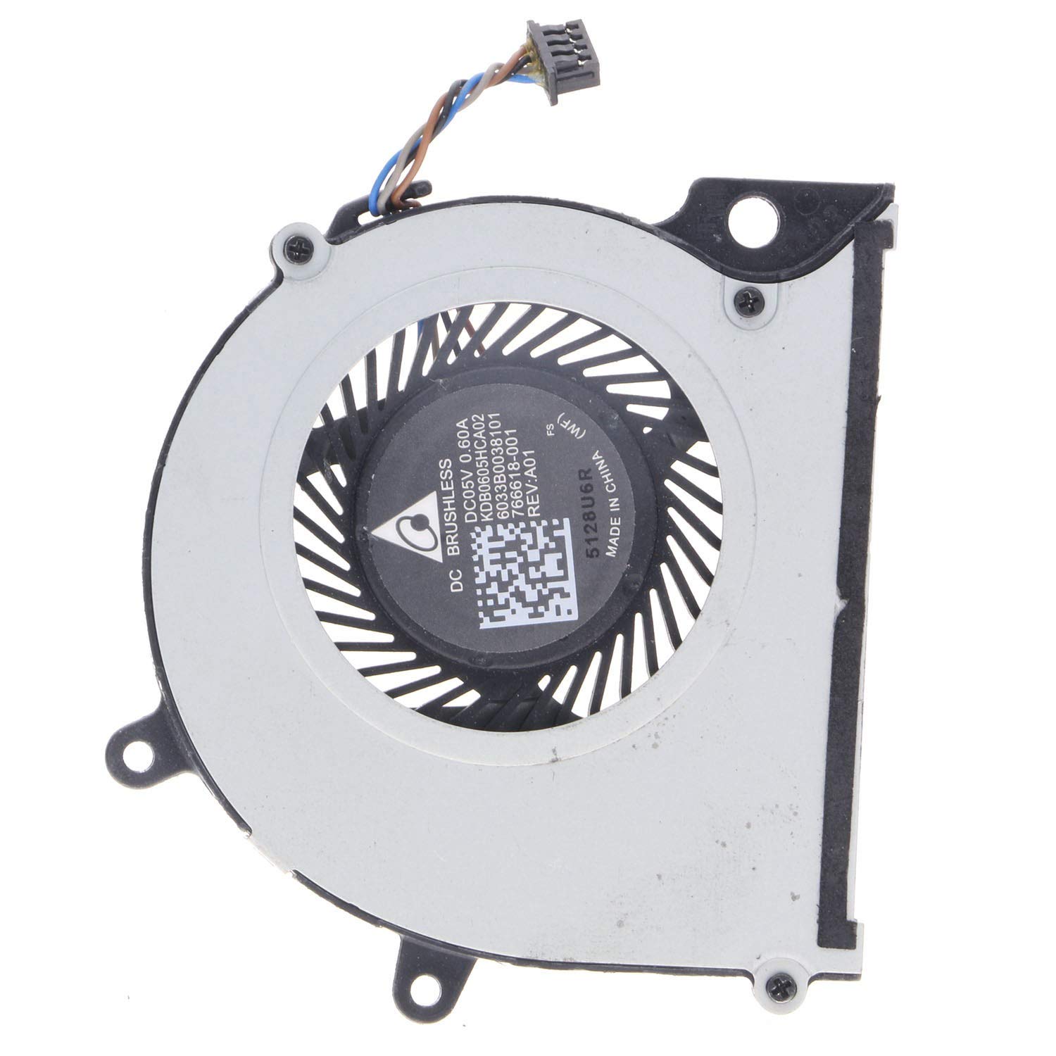Eieshupug HP Pro x2 612 G1 CPU Cooling Fan Replacement 766618-001 KDB0605HCA02 6033B0038101 High Performance Cooling Solution - View 3 of 4