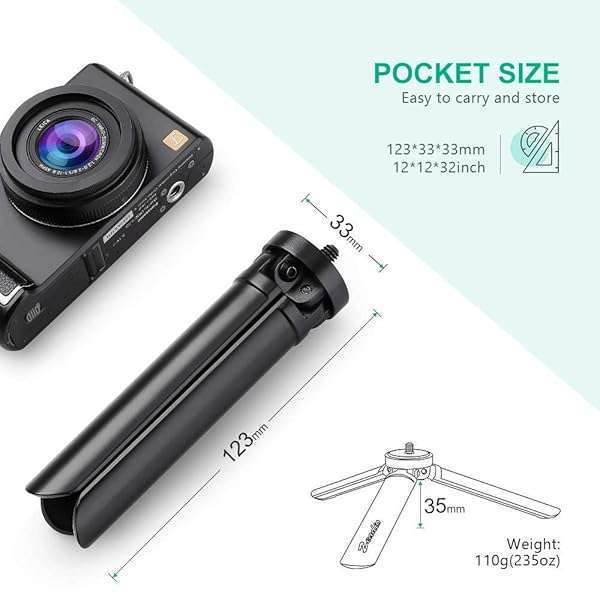 Zeadio Zeadio Metal Mini Tripod: 20kg Load, Perfect for Smooth 4, Crane Plus, Osmo Mobile & All Cameras - View 2 of 6