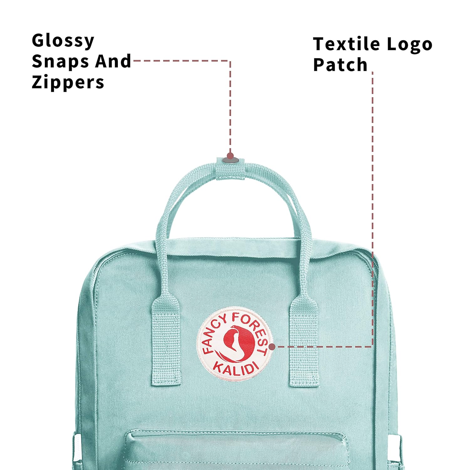 KALIDI KALIDI Mint Green Casual Laptop Backpack 15 Inches Classic Rucksack for Travel College Hiking Gym Outdoor Daypack - View 2 of 9