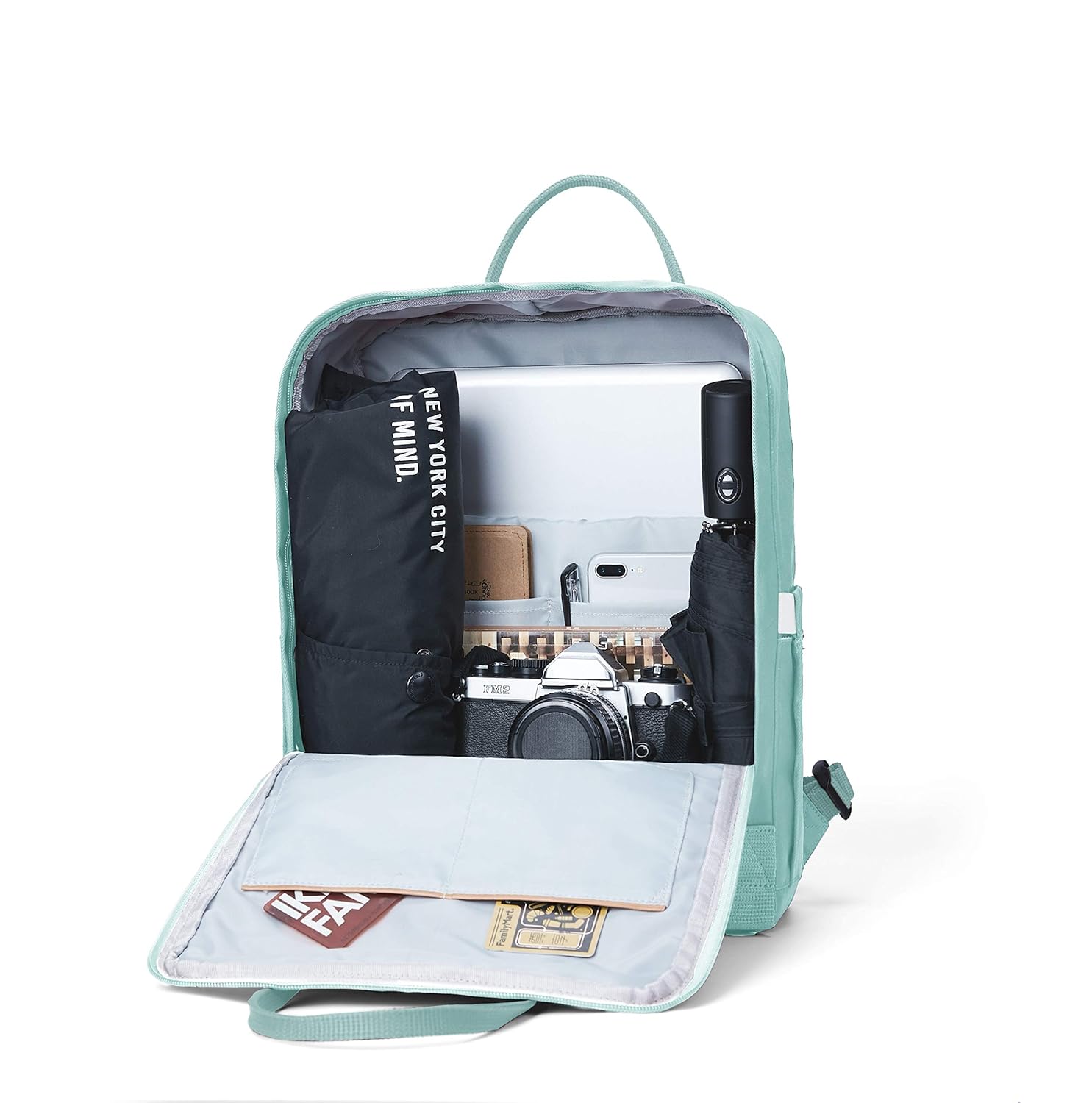 KALIDI KALIDI Mint Green Casual Laptop Backpack 15 Inches Classic Rucksack for Travel College Hiking Gym Outdoor Daypack - View 5 of 9