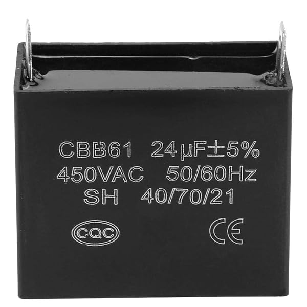 CBB61 Starting Capacitor 450V AC 24uF for Motor Starting Low Loss Low Leakage UL Listed Heat Resisting Square Run Capacitors
