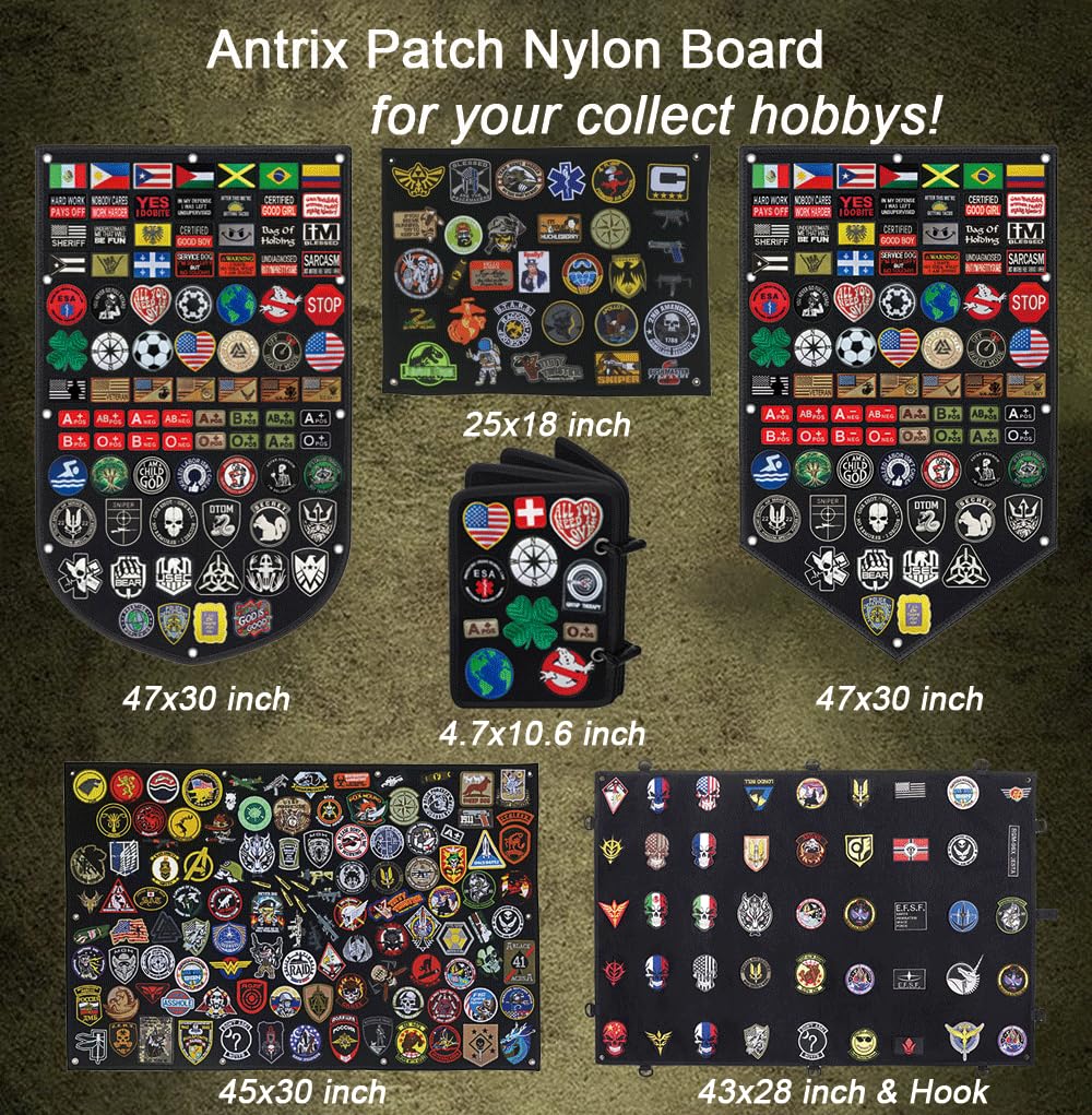 Antrix Antrix Tactical Patch Holder Display Board for Emblems and Patches Wall Mount Panel 43x28 Inches - View 6 of 8