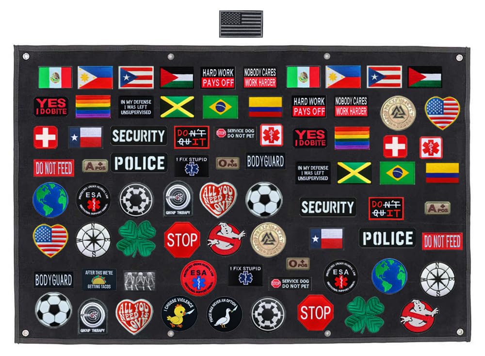 Antrix Antrix Tactical Patch Holder Display Board for Emblems and Patches Wall Mount Panel 43x28 Inches