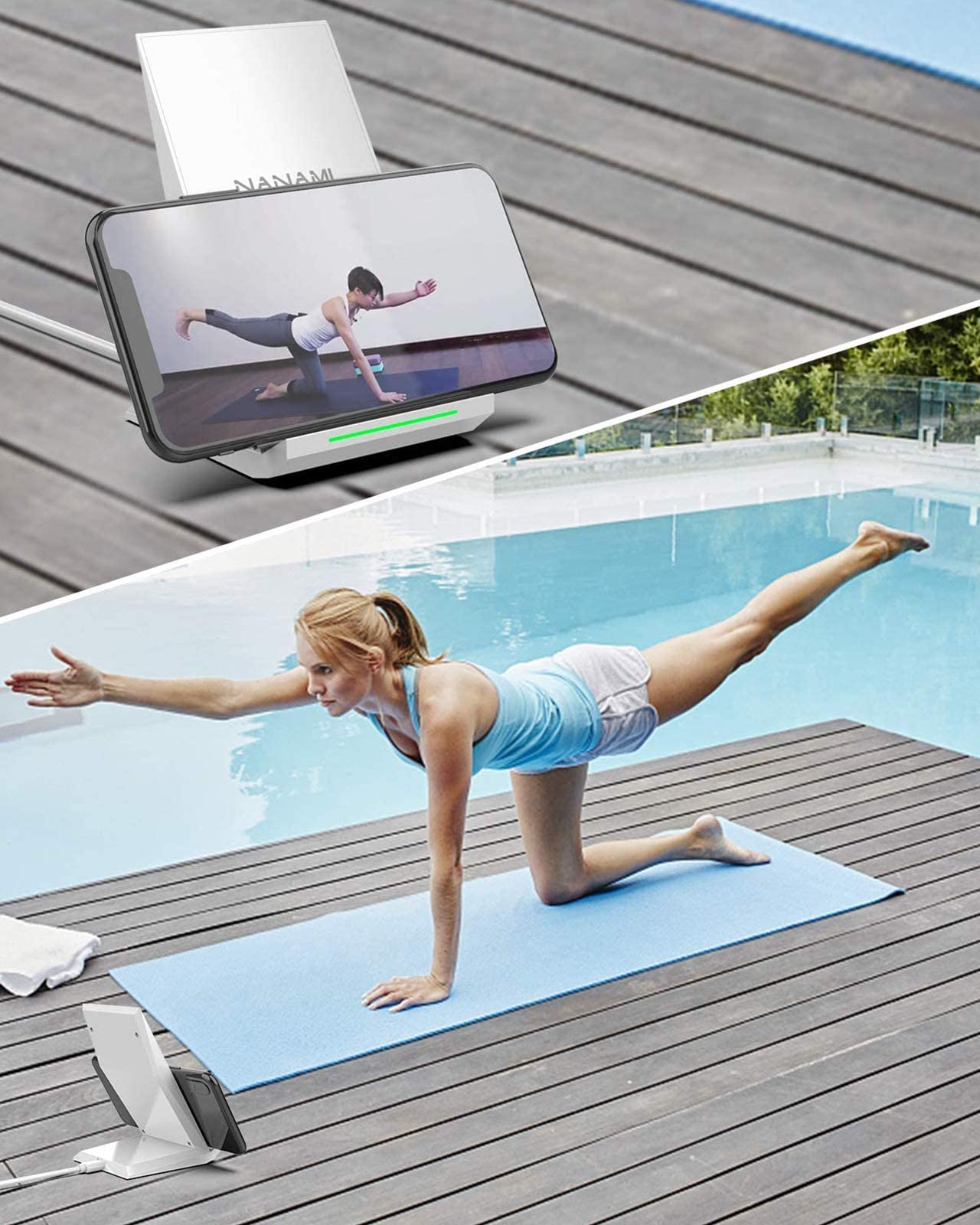 NANAMI NANAMI Fast Wireless Charger Qi Certified Charging Stand with 20W PD Charger for iPhone and Samsung Galaxy Devices - View 6 of 7