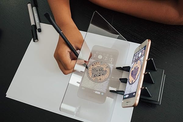 ETCHR Etchr Mirror: Versatile Optical Tracing Projector for All Surfaces - Perfect Art Tool for Kids & Adults with Tablets & Smartphones - View 8 of 8