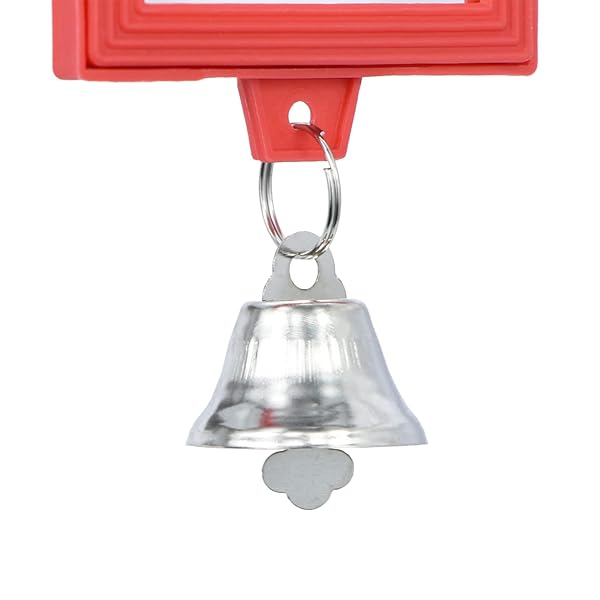 Wontee 4 PCS Bird Mirror with Bell Parrot Hanging Toy for Cockatiel Parakeets Canaries Budgie Cage Accessories - View 7 of 7