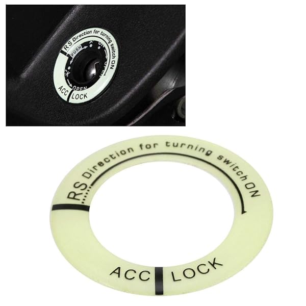 KIMISS Luminous Ignition Switch Ring - Universal Black Key Cover for Cars & Motorcycles